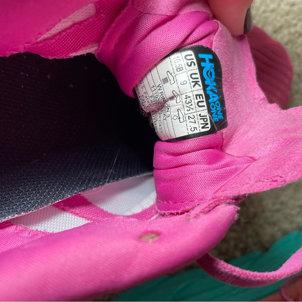 Hoka One One Rincon 3 Womens Phlox Pink Atlantis / Turquoise Sz 10.5B *SEE PICS* - Picture 9 of 9